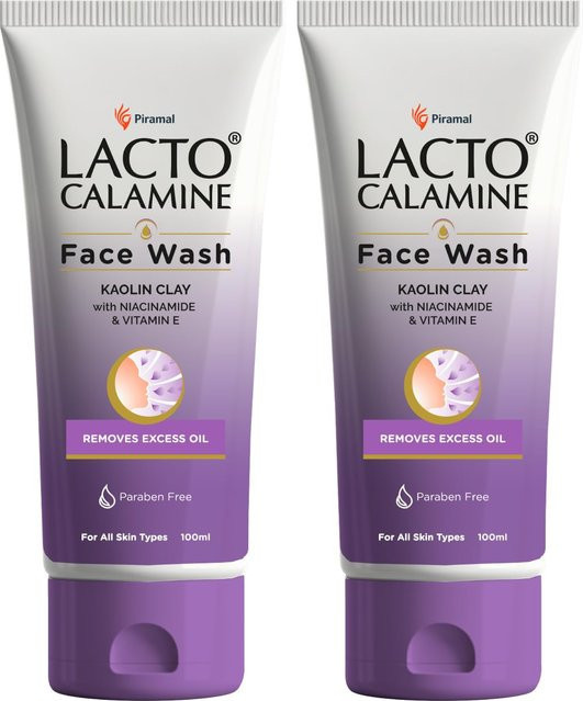 Lacto Calamine Gesichtswaschgel, 2er-Pack, 100 ml, Niacinamid & Vitamin E - Bild 1