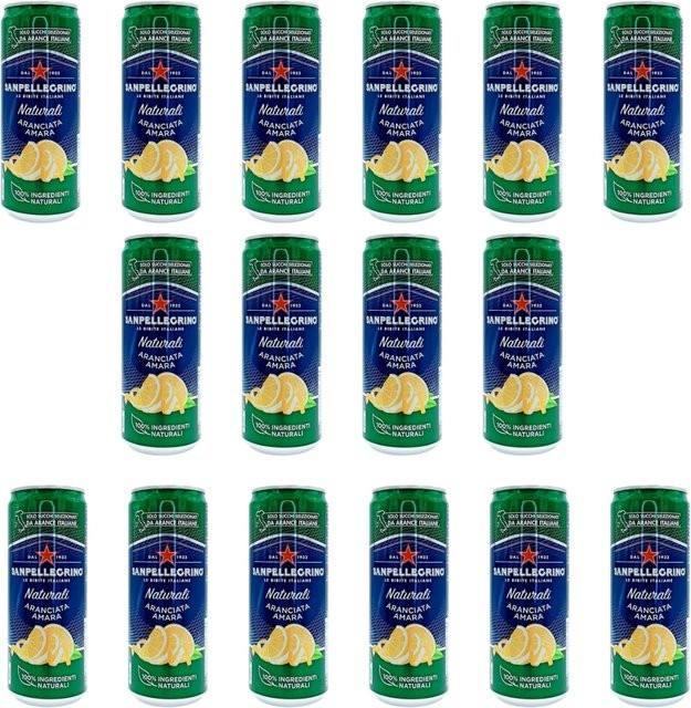 San Pellegrino Limonade Orange, kohlensäurehaltig, 16 x 0,33 l - Bild 1