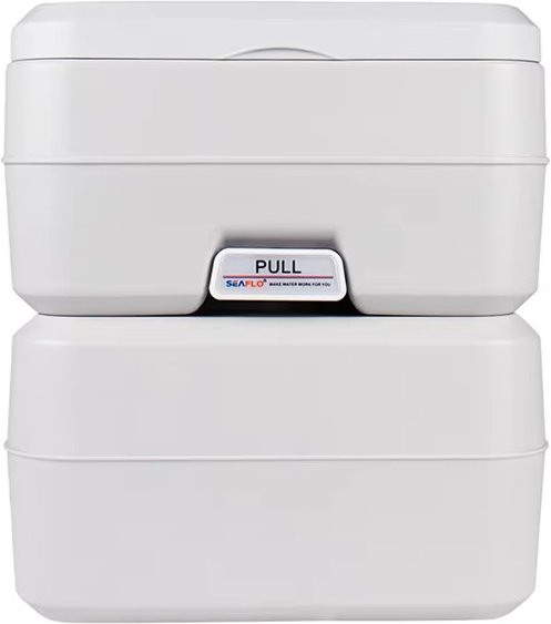 ZHUOHE Mobile Camping Toilette mit automatischer Spülung für Outdoor, RV und Marine in Grau oder Weiß - Bild 1