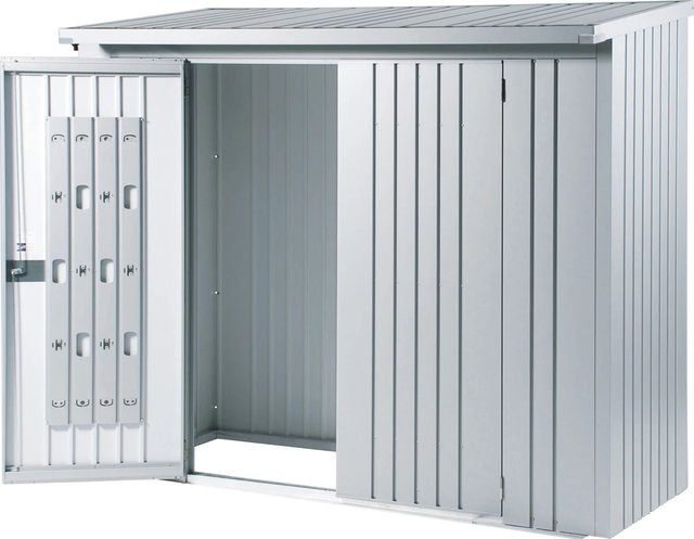Biohort Doppeltür für Kaminholzregal WoodStock in Silber-Metallic - Bild 1