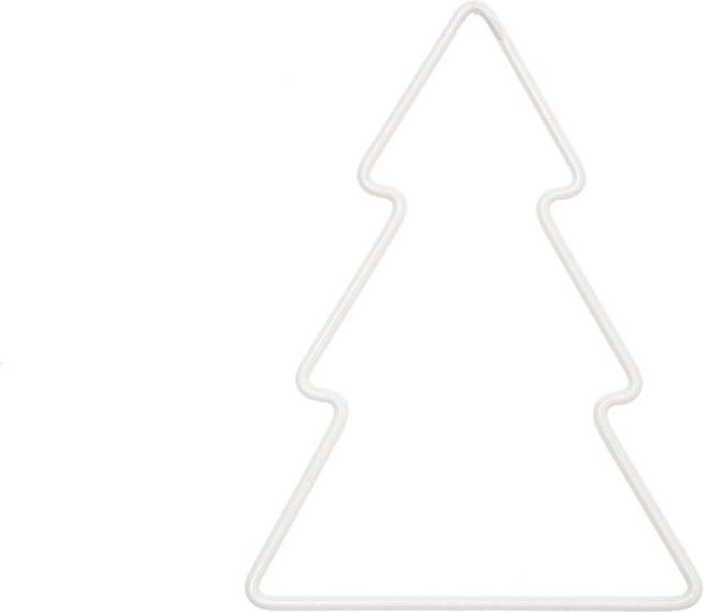 Rico Design Metallring Tanne weiß B: 9 cm, H: 12 cm - Bild 1