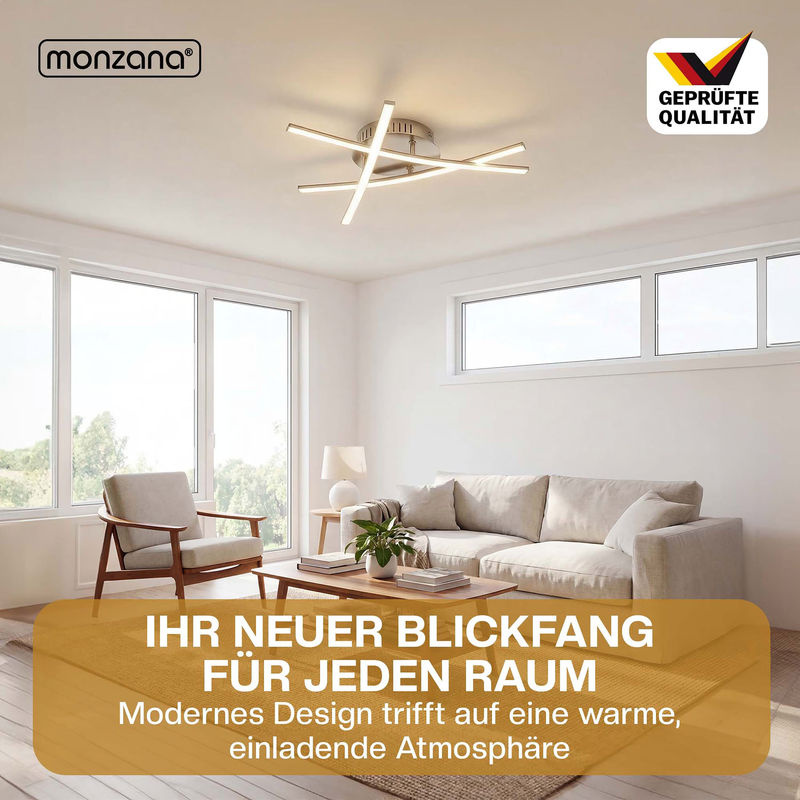 MONZANA LED Deckenleuchte Trekant 3-flammig in Weiß - Bild 2