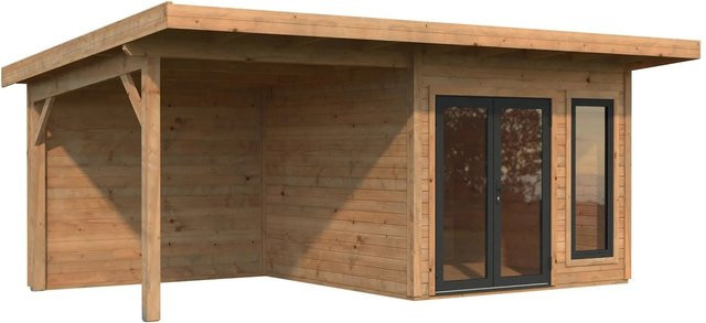 Palmako Holz-Gartenhaus Aurelia Pultdach in Braun mit modernem Design, B/T: 599 x 300 cm - Bild 1