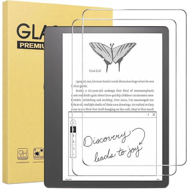 2er-Pack HD-Displayschutzfolie aus gehärtetem Glas, transparent, stoßfest und kratzfest, für Kindle Paperwhite 12. Generation und Colorsoft 7 Zoll 2024 - Bild 1