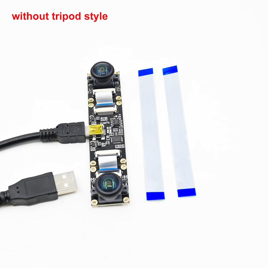 GXIVISION 3D-Stereo-VR-Webcam mit zwei Objektiven, Synchron-USB-Kamera Modul in Schwarz, 720p HD, 30fps, fester Fokus und einstellbarer Grundlinie - Bild 2