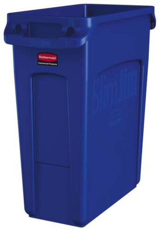 Rubbermaid Slim Jim Abfallbehälter aus Kunststoff, Blau, 60 Liter - Bild 2