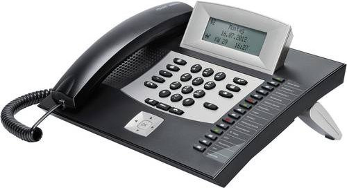 Auerswald COMfortel 1600 ISDN-Systemtelefon in Schwarz mit Freisprecheinrichtung und Anruferkennung - Bild 1