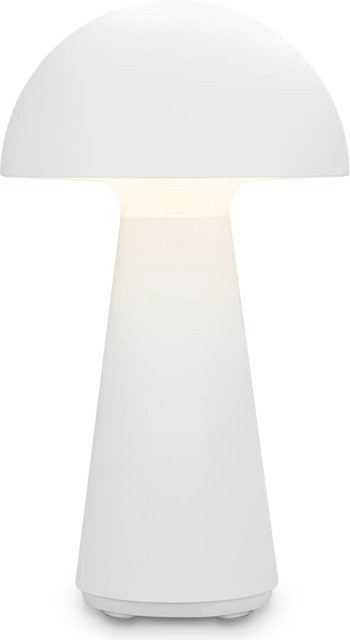 Brilo Akku-Tischleuchte Fungo Weiß, dimmbare LED-Tischlampe in Pilzform mit Touch-Funktion und warmweißem Licht - Bild 1