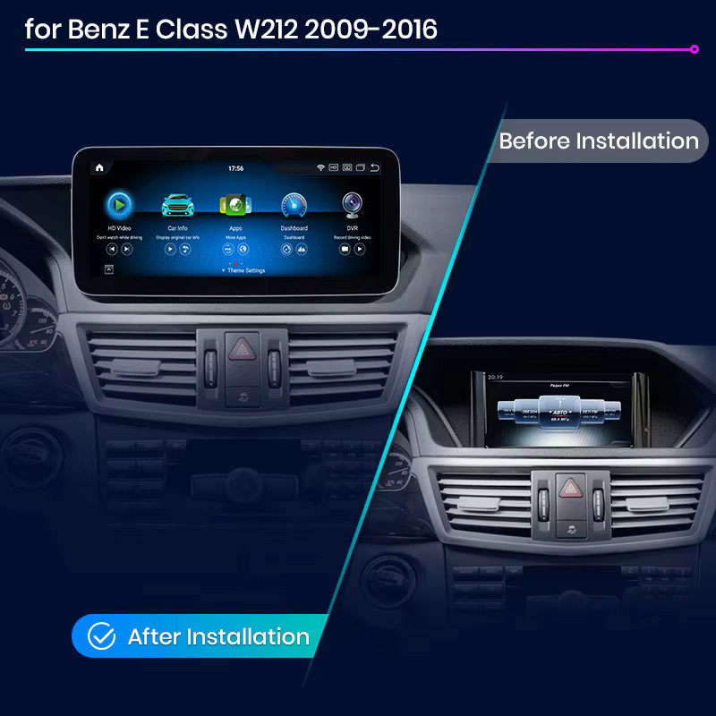 Junsun Qualcomm 665 Android Auto und Wireless CarPlay Autoradio für Mercedes Benz E-Klasse W212 S212 2009–2016 in Schwarz - Bild 2