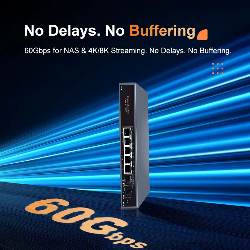 KeepLiNK 7-Port Multi-Gigabit-Switch mit 5 x 2,5-Gb-Ethernet und 2 x 10-Gb-SFP+ unmanagediert für Plug & Play Hochgeschwindigkeitskonnektivität - Bild 2