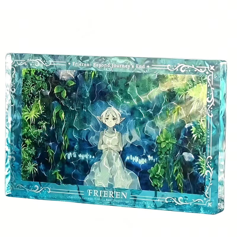 Bandai Frieren Anime Acryl-Flüssigsand-Kartenfigur mit Wasserwellen-Effekt als Desktop-Deko-Ornament - Bild 4