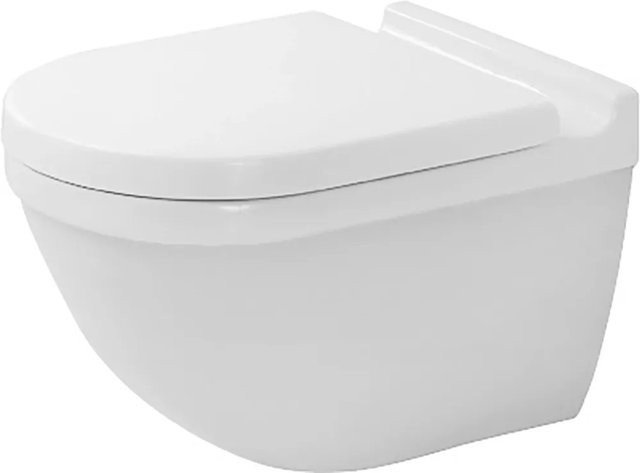 Duravit Wand-WC Starck 3 Tiefspüler in Weiß mit verdeckter Befestigung - Bild 1