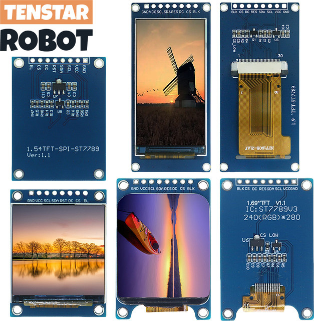 TENSTAR ROBOT HD IPS TFT-Bildschirm mit SPI-Schnittstelle und ST7789 Controller in Multicolor und Blau - Bild 1