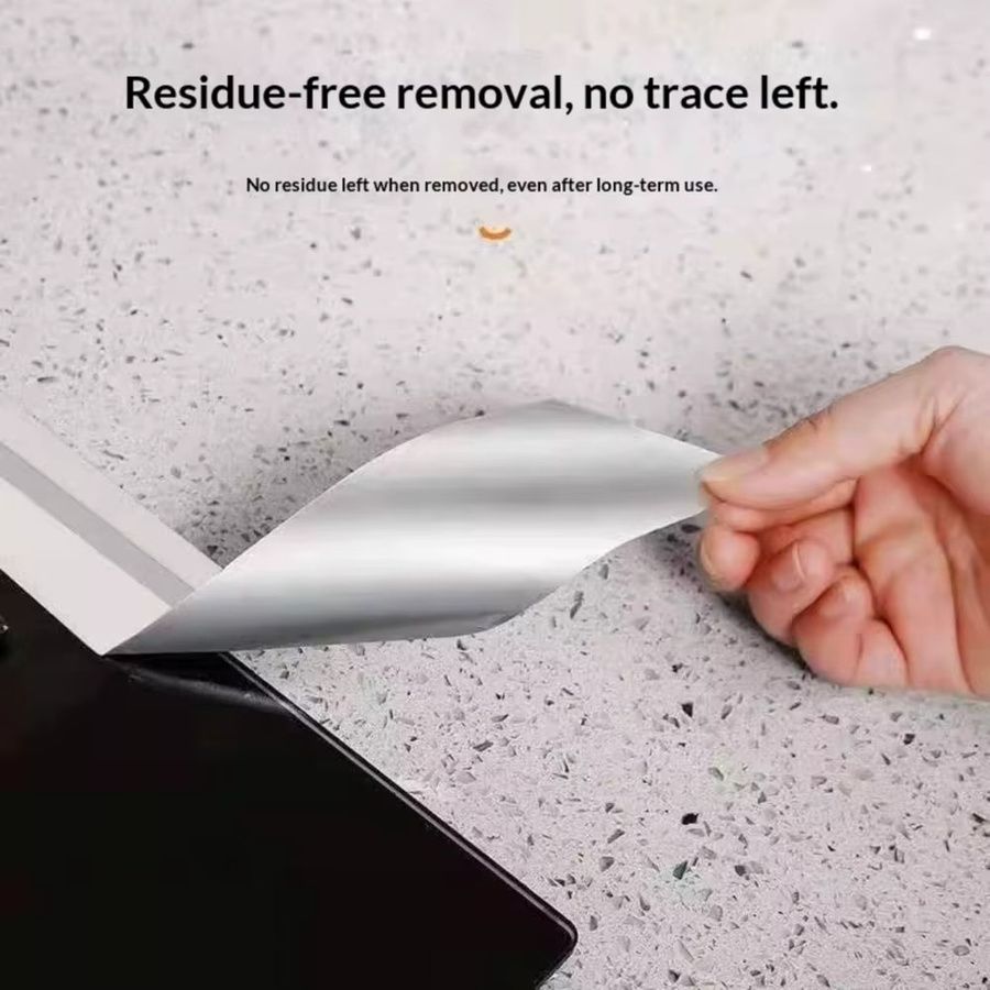 TFAAI Aluminiumfolienband Silber, selbstklebendes Dichtungsband für die Herdspalt-Reparatur, wasserdicht und hitzebeständig, Breite: 0,5 cm - Bild 5