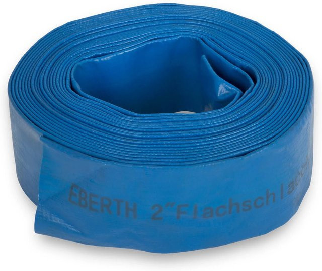 Eberth Flachschlauch Gartenschlauch in Blau, 2 Zoll, 10 m Länge, Durchmesser: 52 mm - Bild 1