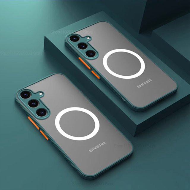 Samsung Armor Hülle für Galaxy S26 S25 S24 S23 Ultra Plus, Magnetisch und Matt in Grün - Bild 1