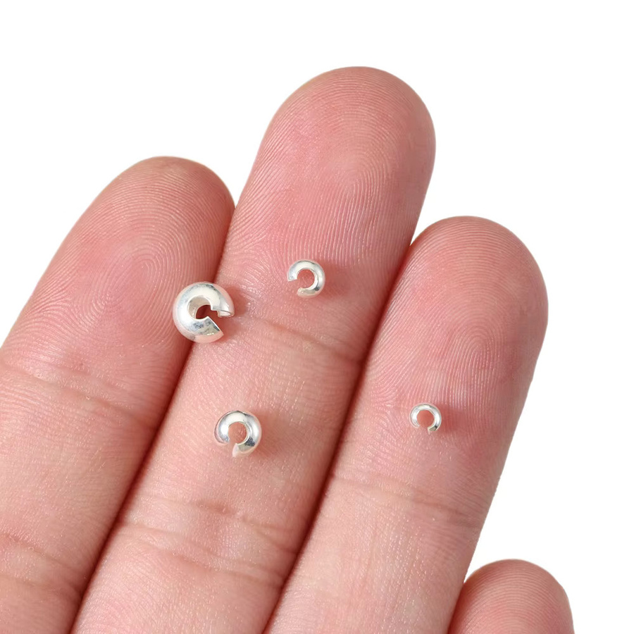 Calamori Crimp End Kappen, 925 Sterling Silber, 10 Stück - Bild 2