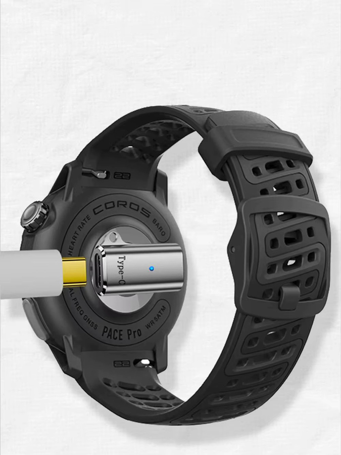Geris Power USB-C Ladegerät für Coros Pace Pro Smartwatch in Silber - Bild 5