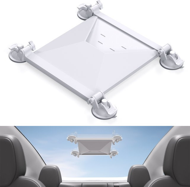 FONKEN Starlink Mini Saugnapf Halterung Montage Kit für Auto Schiebedach, Frontscheibe oder hintere Fenster, Farbe: Weiß - Bild 1