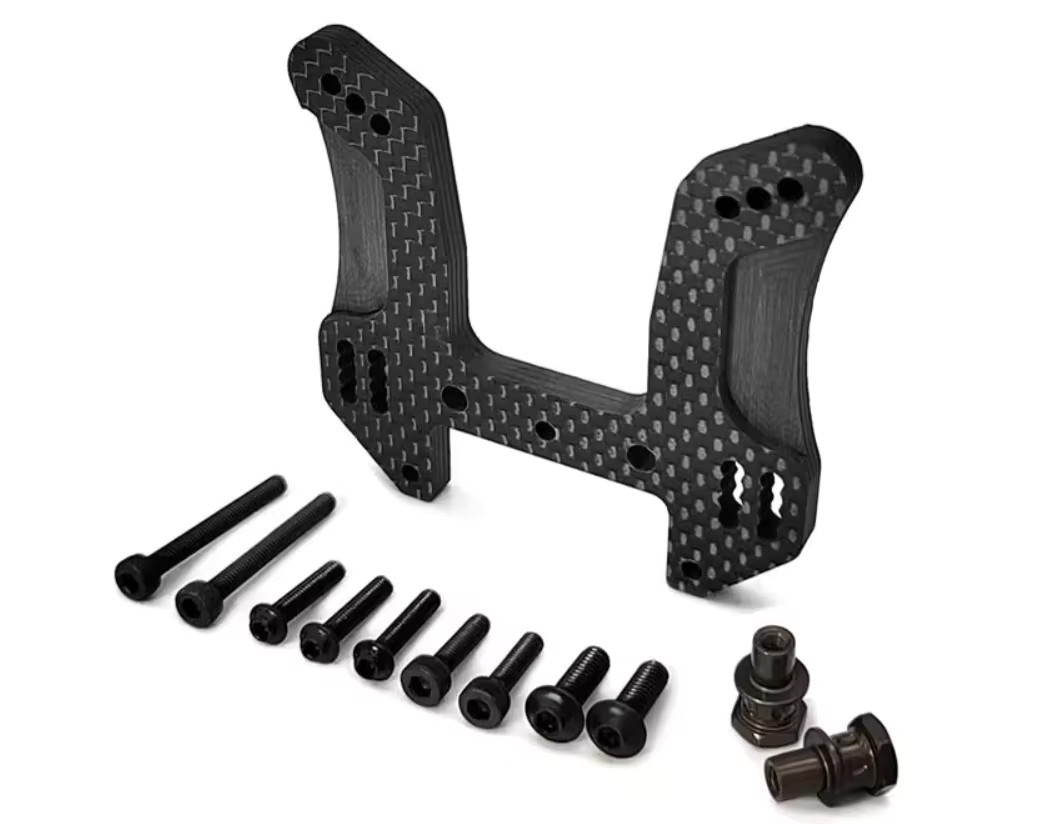 Kyosho MP10 TKI2 5 mm Carbonfaser-Stoßdämpferbrücke vorne und hinten, Zubehör - Bild 2