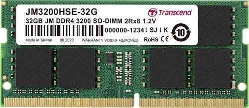 Transcend JetRAM DDR4 Laptop-Arbeitsspeicher Modul 32GB 3200MHz SO-DIMM Green - Bild 1