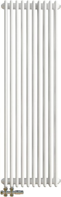 Duschparadies Traditioneller Heizkörper in Gusseisen-Optik mit 3 Säulen, Weiß, B: 150 cm, H: 47 cm - Bild 1