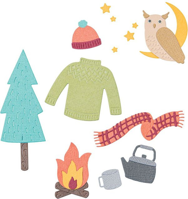 Sizzix Thinlits Stanzschablone Cozy Woodland - Bild 1