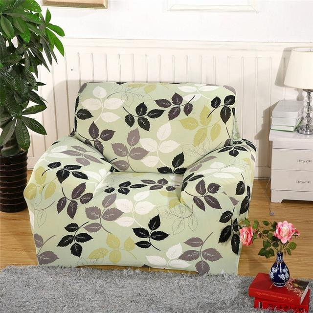 Housmife Elastischer Sesselbezug mit Grafikdesign in Grün, Möbelschutz für 1-Sitzer, Breite: 90-140 cm - Bild 1