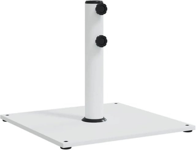 vidaXL Sonnenschirmständer quadratisch aus Stahl und Eisen in Weiß, passend für Mastdurchmesser Ø32/38/48 mm, Gewicht: 17 kg - Bild 1