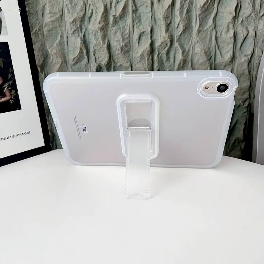 Transparente Silikon-Standhülle für Apple iPad verschiedene Generationen, weiche Schutzhülle in Transparent oder Rot - Bild 4