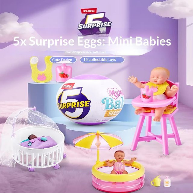 Zuru My Mini Baby Serie 2, Mini-Puppe, 5-teiliges Set - Bild 1