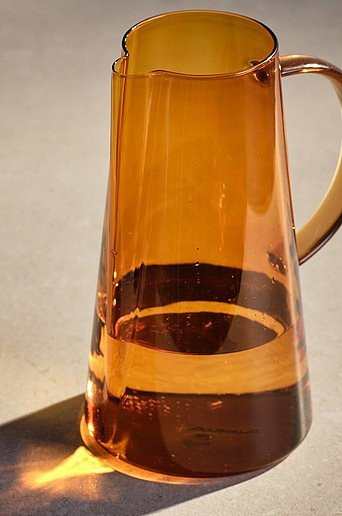 KEIKO Karaffe aus Glas in Transparent Braun Orange mit 1,2 l - Bild 1