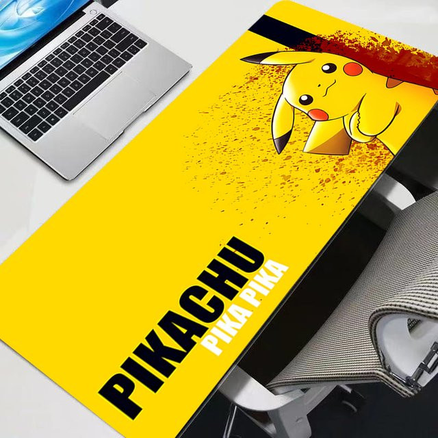 Potdemiel Gaming-Mauspad Pokemon Pikachu in Gelb mit Speed-Lock-Rand und Gummi-Unterlage - Bild 1