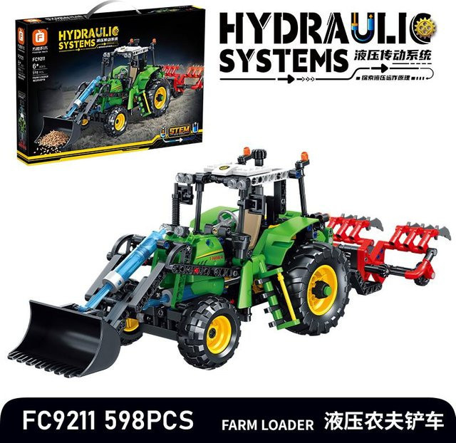 MOC Hydrauliksystem Landwirtschaftlicher Lader & Erntemaschine, Bausteine Set, ab 14 Jahren - Bild 1