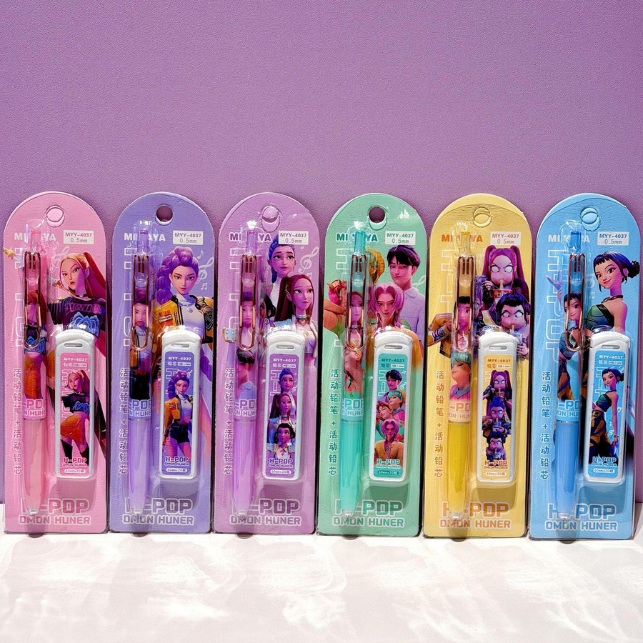 Yiran toy 1 Mechanischer Bleistift K-Pop Dämonenjäger Design mit bruchfesten HB Minen in Multicolour - Bild 2