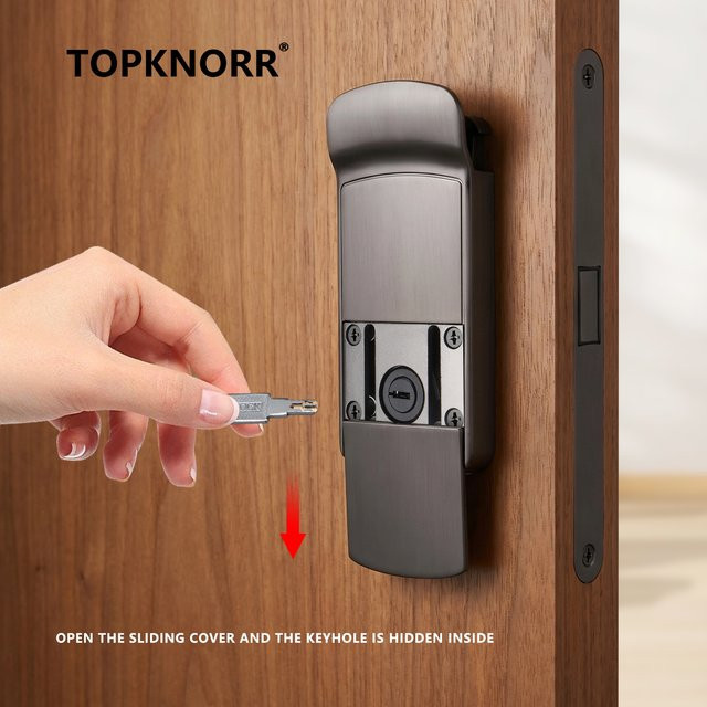 TOP KNORR Türgriff mit magnetischer Türverriegelung und Push-Open-Funktion in Grün, Schwarz oder Anthrazit - Bild 1