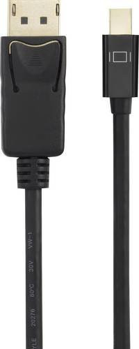 Renkforce Mini-DisplayPort auf DisplayPort Adapterkabel Schwarz, Länge: 1,50 m, RF-4538174 - Bild 1