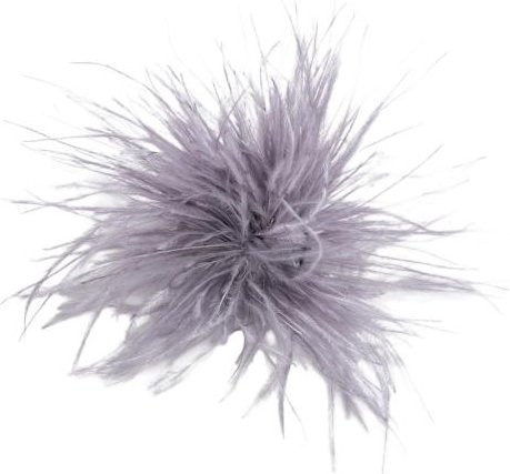 Broschennadel Damen, Federdesign, Grau - Bild 1