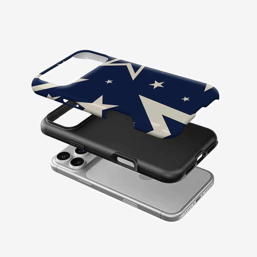 Potdemiel Navy Star Handyhülle mit Magnetfunktion für iPhone 17 16 15 14 13 Pro Max Plus, Double-Layer Tough Case, Blau - Bild 2
