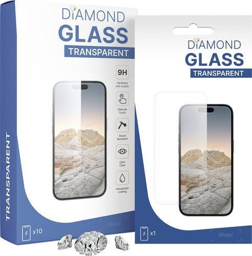 PT LINE Diamond Glass Anti-Static Displayschutzglas für Apple iPhone in Transparent, kratzfest - Bild 1