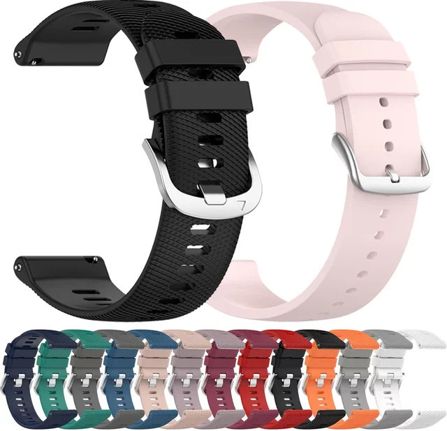 Fossil Uhrenarmband Silikon, Schwarz, 20 22 mm - Bild 1
