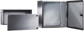 Rittal EX-Gehäuse mit verschraubbarem Deckel aus Edelstahl in Silber, B/T/H: 20,0 x 8,0 x 20,0 cm - Bild 1