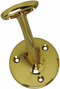 Intersteel Handlaufträger aus Messing mit flacher Auflage in Braun und Gold, wandmontiert - Bild 1