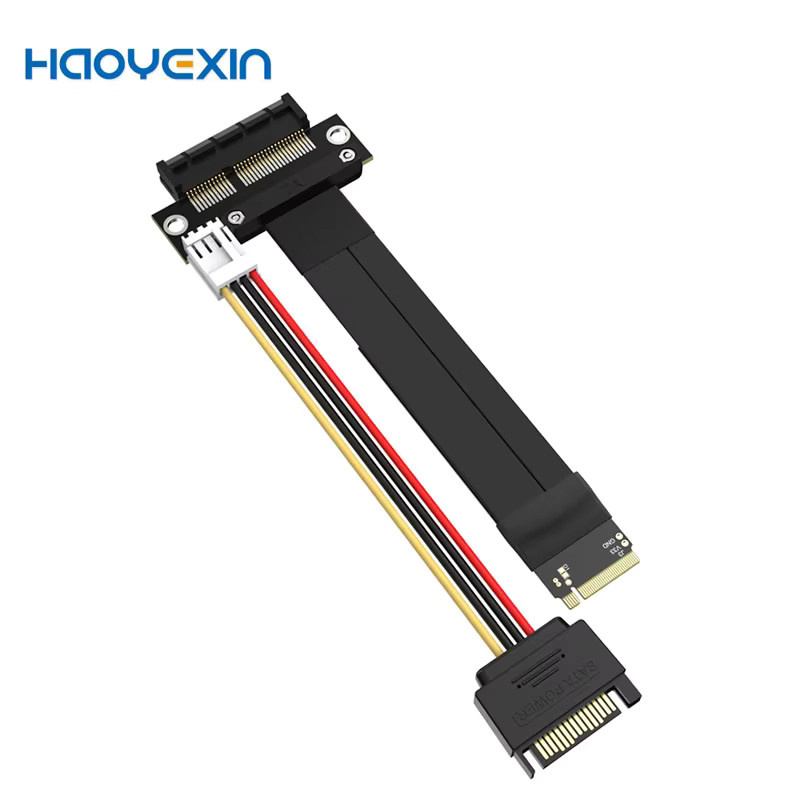 Haoyexin M.2 zu PCIe Riser-Karte PCIe x4 Gen3.0 mit NVMe M-Key 2280 Anschluss, Schwarz - Bild 2