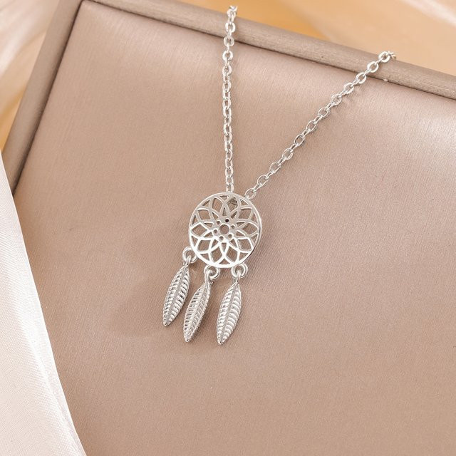 GaGa-Duck Halskette 925 Silber, Feder, Damen - Bild 1