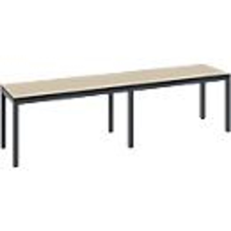 C+P Umkleidebank Basic Plus für Feuchträume in Eiche Sereno mit schwarzgrauem Gestell, B/T/H: 150 x 35,3 x 40,1 cm - Bild 2