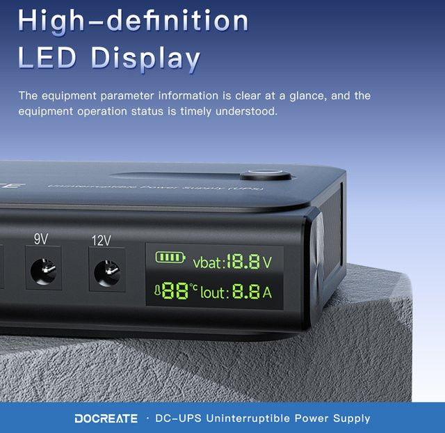 DC1036l Digitale USV Unterbrechungsfreie Stromversorgung 36 W Tragbare Stromversorgung für Router in Schwarz - Bild 1