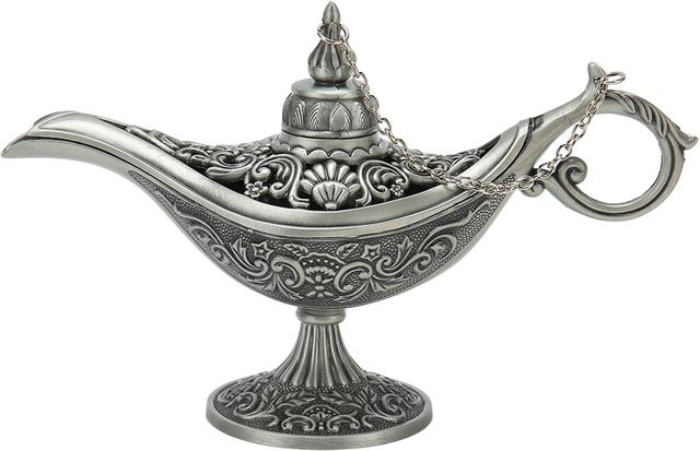 Neoglint Antike Arabische Lampe aus Zinklegierung in Grau und Silber für Tischdekorationen - Bild 1