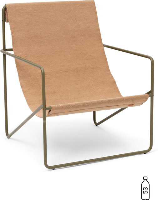 Ferm Living Desert Stuhl in Beige und Grün aus Metall und Kunststoff - Bild 1