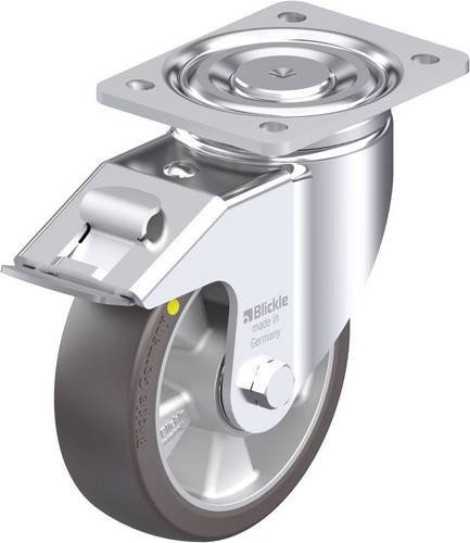 Blickle Stahlblech-Lenkrolle LH-ALST 160K-FI-AS in Silber, Rad-Durchmesser: 160 mm, Tragfähigkeit: 580 kg - Bild 1